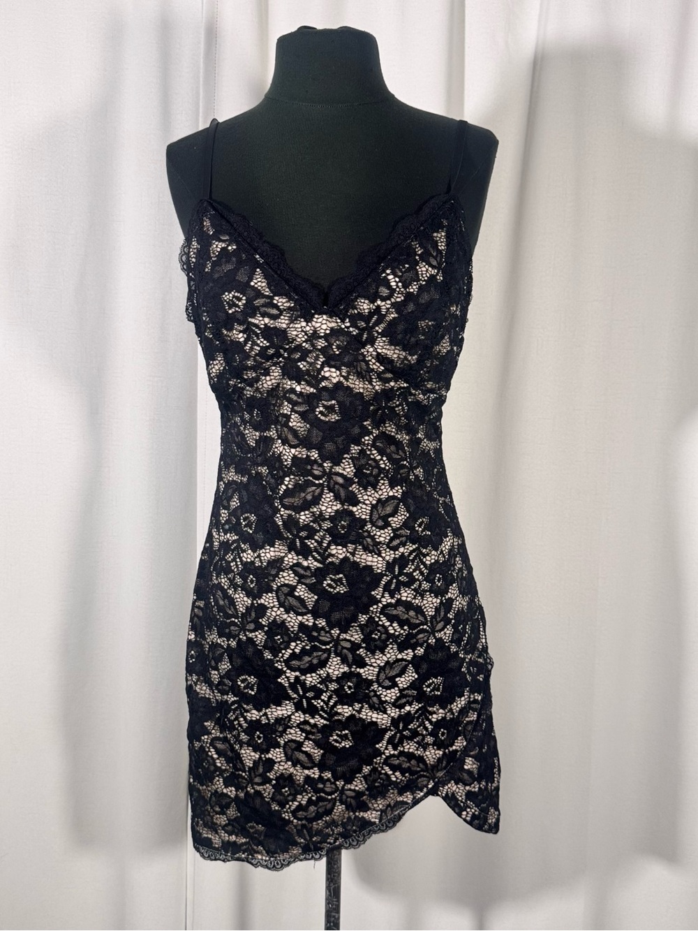 Aster Black Lace Mini Dress